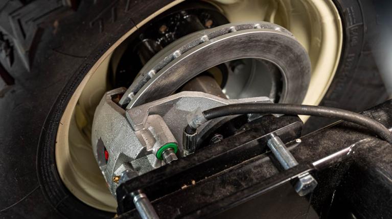 Disc brakes on the Horning MFG Shredder Mill