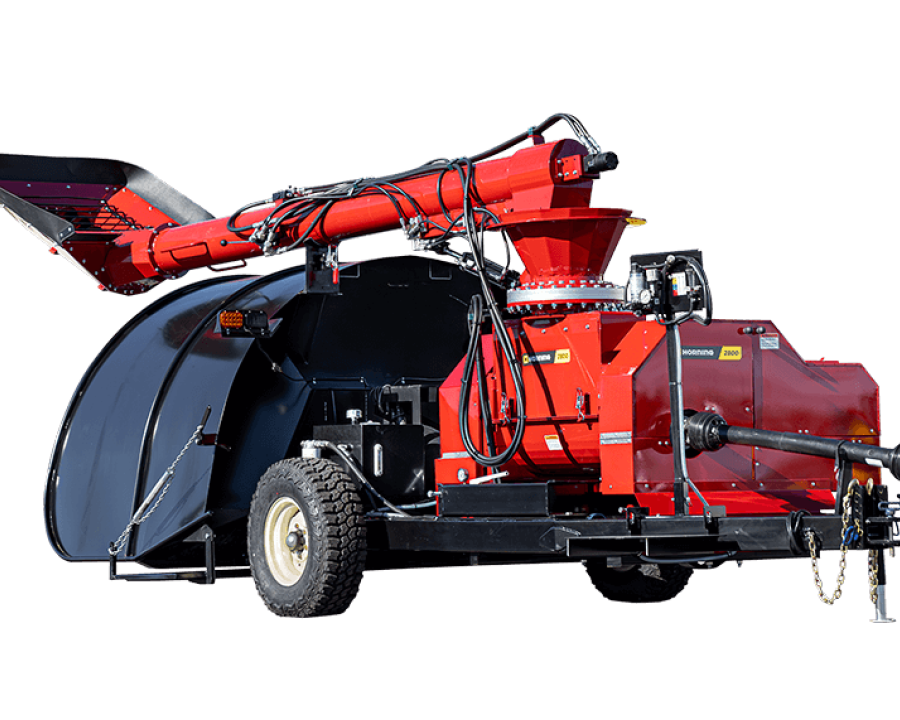 Horning bagger shredder mill with blower