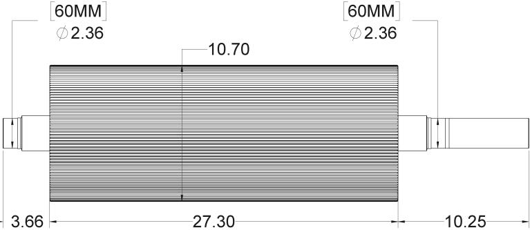 Horning® 120-tooth Chrome Coated Fibertech Chevron Roll — RSHOFTC35