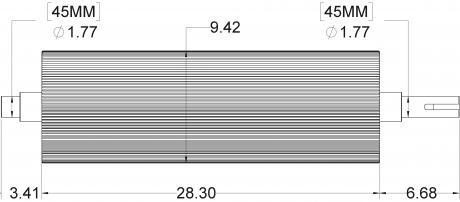 Horning® 130-tooth Chrome Coated Fibertech Chevron Roll — R8600FTC45