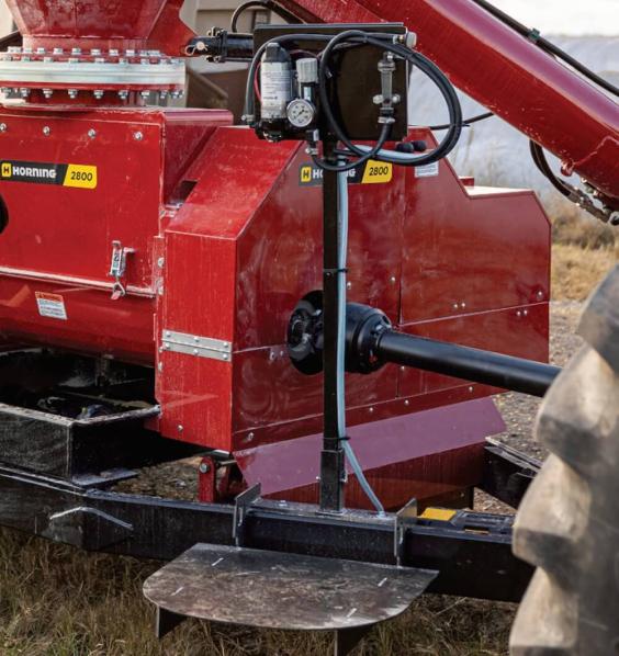 Detail of optional acid inoculation kit on Horning shredder mill